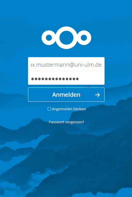 Anmelden beim CloudStore Anmelden beim CloudStore