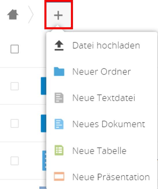 (1) Neue Dateien im CloudStore